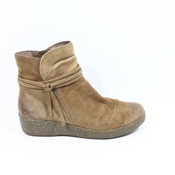 Dansko Evelyn Boots Eu 37 Women Suede Wedge Bootie Comfort Shoes - Picture 3 of 11